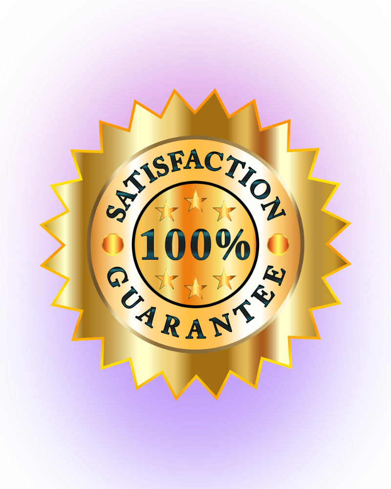 Sello de garantía de satisfacción del Protocolo Diabetes 100% seguro y sin riesgo.