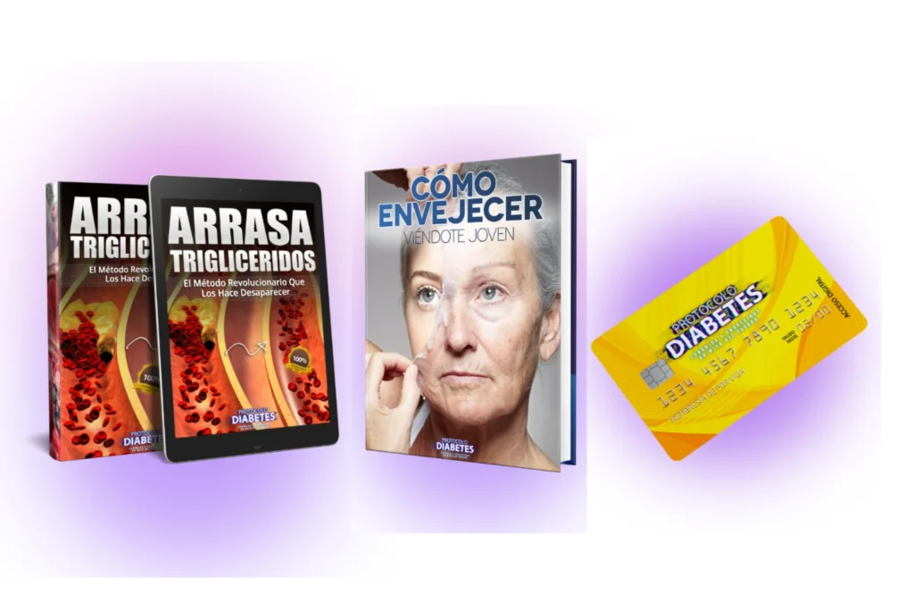 Bonos incluidos en el Protocolo Diabetes: guías digitales complementarias para apoyar el control de la glucosa, el equilibrio metabólico y la salud integral en personas con diabetes tipo 2.